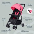 thumbnail image 4 of Carriola para bebe y Portabebe para auto - Cinturón de 3 puntos - Recién Nacidos o Hasta 12 kg - Compacta y Plegable Bebesit  Go Lite, 4 of 10