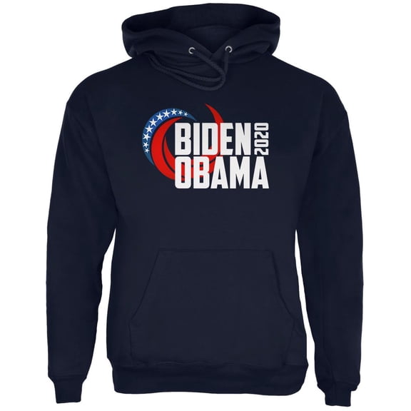 Presidential Election 2020 Biden Obama Swoosh Mens Hoodie Navy 2XL