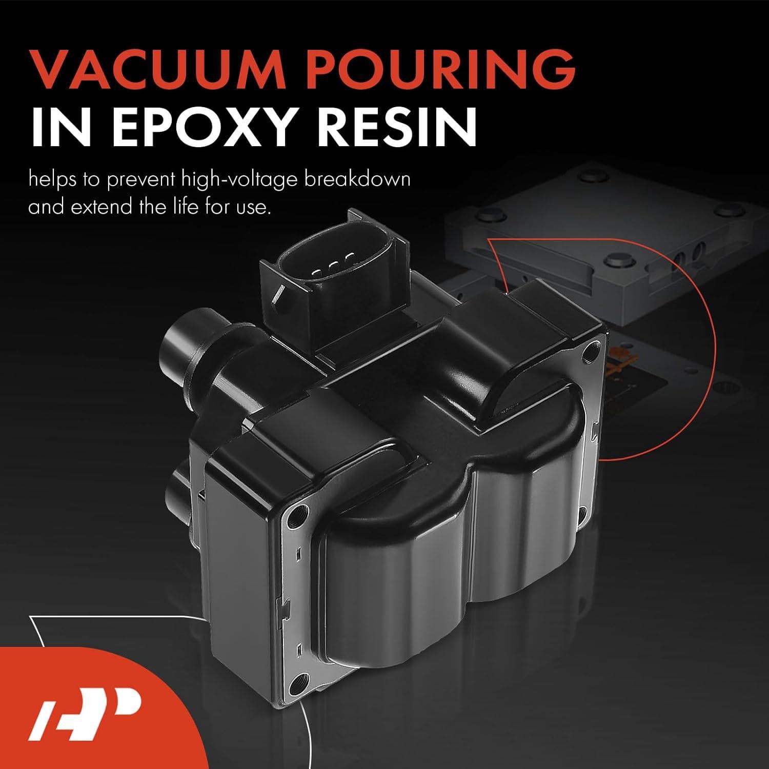 A-Premium Ignition Coil Pack Replacement for Ford Explorer Expedition Ranger Crown Victoria Lincoln Town Car Mazda Mercury Fits select: 1997-1999 FORD F150, 1996-1998 FORD MUSTANG GT