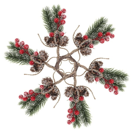 

HIAKDOFT 6Pcs Napkin Rings Leaves For Christmas Gatherings PP Material Red Color Festive Atmosphere