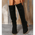 thumbnail image 2 of Women's Knee High Boots with Pointed Toe & Chunky Mid Heel, Perfect for autumn and winter, 2 of 12