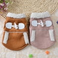 thumbnail image 4 of Shulemin Winter Autumn Pet Small Dog Warm Sweater Clothes Coat Costume Jacket Apparel,Brown XL, 4 of 7