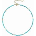 thumbnail image 1 of Handmade Bead Necklace Birthstone Garnet Lapis Lazuli Amethyst Green Crystal Necklace 3mm Women Stainless Steel 45cm Adjustable Bohemian Beach Summer, 1 of 5