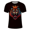 thumbnail image 2 of Men Summer Tops Polyester Spandex Long Sleeve Shirts Comfort Long Top Neck Tee plus Size Apparel Sleeve for Men Shirt Mens Summer Casual Short Athletic Tee Running Turtle Neck Shirts Male Red L, 2 of 3