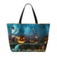 thumbnail image 2 of Fotbe Spooky Halloween Bolsa de Viaje para Playa - Resistente al Agua, Bolsa Tote de Gran Capacidad y Ligera con 7 Bolsillos para Mujeres y Hombres, 2 of 7