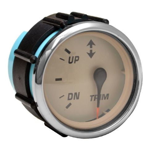 Faria Boat Trim Gauge GP7727A | BRP Evinrude 2 Inch Silver Beige