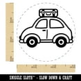 thumbnail image 2 of Cute Car with Suitcase Road Trip Travel Self-Inking Rubber Stamp Ink Stamper - Brown Ink - Small 3/4 Inch, 2 of 7