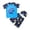 Blue, variant on REDARER Toddler Boys' 3-Piece Swim Set – Dinosaur Print Short-Sleeve Rash Guard Trunks Matching Swim Cap, Beach Bathing Suit,2-3 Years