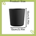 thumbnail image 3 of Plastic Ribbed Wastebasket, 6X6 Inches Compact Size, Subtle Texture Design, Aesthetic Appeal, Durable Plastic, Easy to Clean, for Home Office Bathroom, Trash Can, 3 of 9