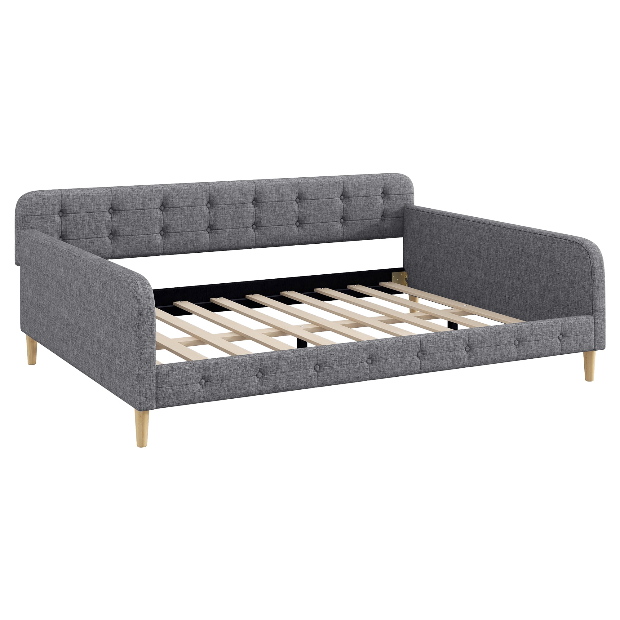 MODERNLUXE Upholstered Queen Size Daybed, Sofa Bed for Living Room, Gray