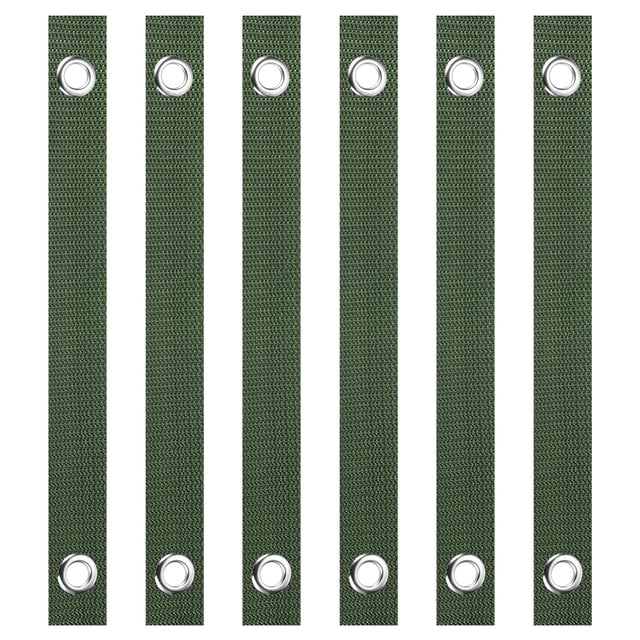 Uxcell 16 Inch Tree Straps for Staking, 6 Pack Tree Support Straps with Grommets, Olive Green