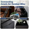 thumbnail image 3 of ASJMR 6 Pieces Patio Outdoor Furniture Set All-Weather Rattan Wicker Conversation Outside Sectional Sofa Chair Set with Cushions & Coffee Table,Black, 3 of 10