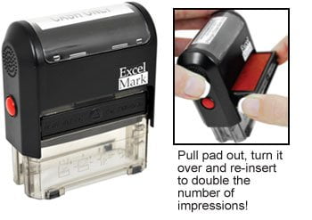 Free Shipping New PAID Self Inking Rubber Stamp 42A1539WEB-R Red Ink 