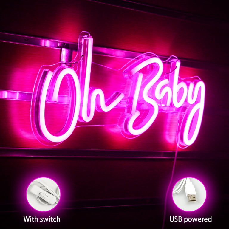 Wanxing Oh Baby LED Neon Light Signs USB Power for Home Bedroom Baby Shower  Birthday Party Wedding Wall Decoration