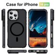 thumbnail image 4 of ELEHOLD Case for iPhone 16 Pro Max, Matte Skin Feeling Magnetic Case with Adjustable Camera Stand,Black, 4 of 8