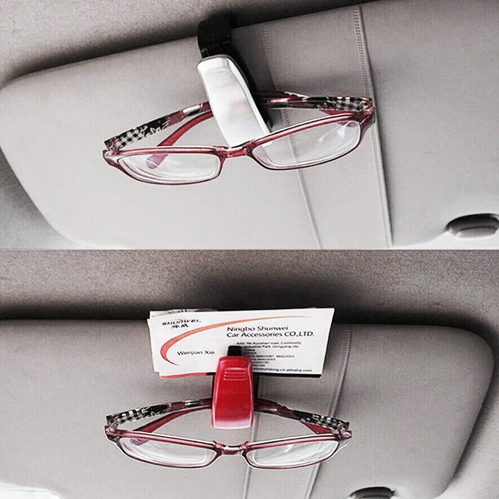 BUTTERFLY- 3X Car Sun Visor Sunglasses Holder Glasses Card Ticket Clips Vehicle Accessories