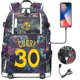 thumbnail image 1 of Curry 30 Usb Headphones Youth School Bag - Basketball Star Design For Students - Men/women Travel Backpack, 1 of 1