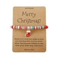 thumbnail image 3 of Zeranth Christmas Charm Bracelet with Card,Santa Snowflake Sock Charm Colorful Handmade Bead Stacked Bracelet Jewelry Kids Xmas Gift, 3 of 3