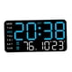 thumbnail image 5 of Reloj despertador digital con 5 niveles de brillo ajustables, pantalla grande, reloj de pared LED digital Luz azul, 5 of 9