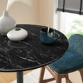 thumbnail image 6 of Modway Lippa Round 28" Mid-Century Modern Artificial Marble Bar Table in Black Black, 6 of 7