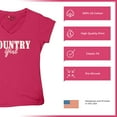 thumbnail image 6 of Country Girl Logo Women's V-Neck T-shirt Western Rodeo Style Southern Pride Cowgirl Rustic Feminine Farm Life Ranch Tee, 6 of 7