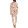 thumbnail image 3 of Renewold Rabbit Flower Pajama Set Warm Daily Life Athletic Clothing 2 Pieces Thermal PJ Pullover Top & Pants with Pocket Easter Sleep Nightwear for Women Size S, 3 of 4