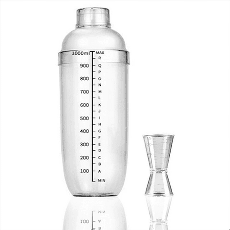 

Cocktail Shaker 1000Cc/33 Oz Plastic Cocktail Shaker Set Use Wine Shaker Bar Mixing Tool