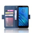 thumbnail image 3 of Case for Motorola MOTO E6 Cover Adjustable Detachable Card Holder Magnetic closure Leather Wallet Case - Blue, 3 of 5