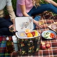 thumbnail image 5 of FORMRS Insulated Cooler Bag 24 Cans Capacity Soft Leakproof Lunch Box with Side Pockets, Various Mushrooms Pattern, 5 of 7