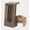 Black & Satin Chrome, variant on Cylindrical Combination Lock with Exterior Thumb Turn, Interior Knob, 2.37 in. Backset Outside & Inside - Black & Satin Chrome