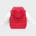 thumbnail image 4 of WAVSUF Plush Down Vest for Children's Girls Winter Jacket Vest Fashionable Cotton Solid Color Waistcoat Hot Pink Size 18 Months, 4 of 5