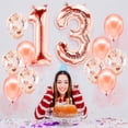thumbnail image 4 of PARIS PRODUCTS - 13th Birthday Rose Gold Balloons & Number 13 Mylar Balloon, 13th Birthday Party Decor, 13th Birthday Decorations for Girl, 13th Birthday Decorations Girl 13, 4 of 4