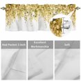 thumbnail image 2 of Kitchen Valances for Window, Rural Eucalyptus Leaves Botanical Light Filtering Rod Pocket Valance Curtain, Spring Green Yellow Plant on White &nbsp;Short Curtains Window Topper for Bedroom 42x18in, 2 of 9