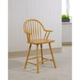 thumbnail image 2 of Pemberly Row 24" Windsor Wood Barstools/Arms in Oak (Set of 2), 2 of 5