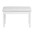 thumbnail image 6 of Topbuy PU Leather Piano Bench Solid Wood Padded Double Duet Keyboard Seat w/ Storage Box White, 6 of 7