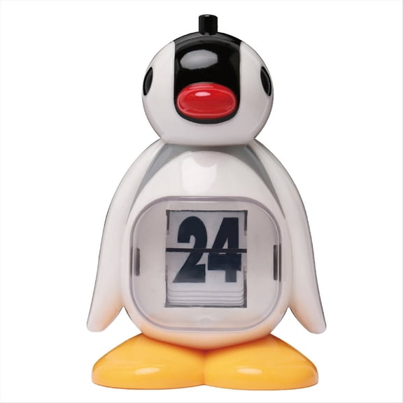 Penguin Calendar Desktop Decoration Pressing Red Mouth Doll Birthday Gift,B