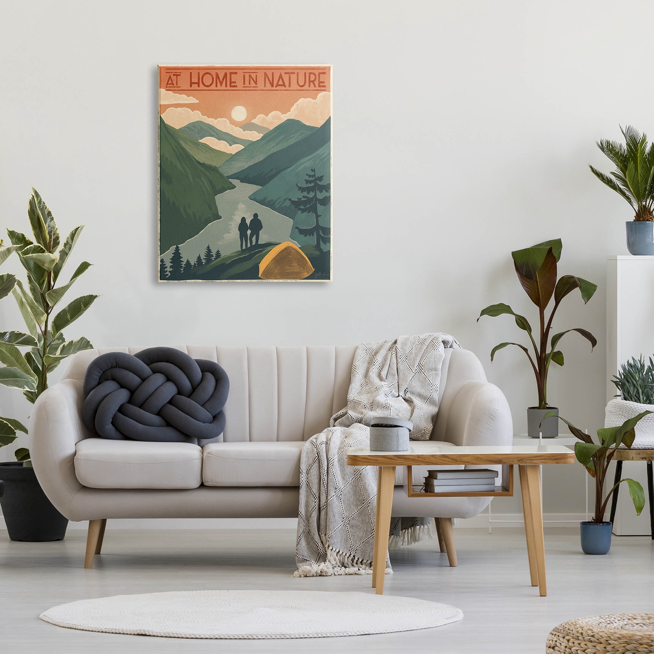 Stupell Industries At Home In Nature Phrase Camping Tent Mountains, 30 x 40, Design by Janelle Penner