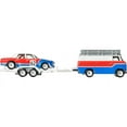 thumbnail image 4 of Hot Wheels Team Transport Truck & Race Car, Rally Van & Trailer, 4 of 6