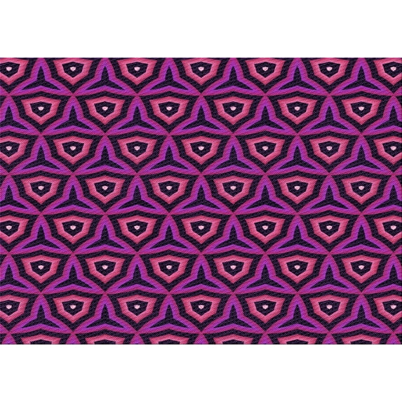 Ahgly Company Machine Washable Indoor Rectangle Transitional Medium Violet Red Pink Area Rugs, 7' x 9'