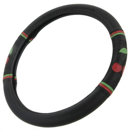- Cherry Pattern Car Steering Wheel Cover 14.5