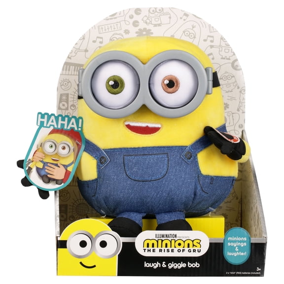 Illumination’s Minions: The Rise of Gru Laugh & Giggle Bob Plush, For Ages 3 Years and up