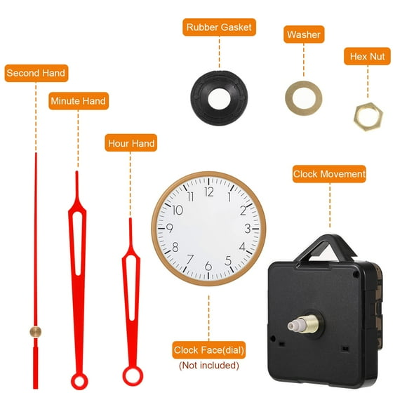 kurtrusly Silence And Non-deformable Quartz Movement For Timing Accurate Timing Clock Mechanism Movement ABS