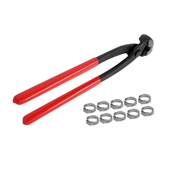 10 Piezas De Abrazaderas De Continuas Sola Oreja Anticorrosión de material acero Inoxidable 304 Con De Pinzas Para Del Coche, Líne 20.3-23.5mm shamjiam Pinza de abrazaderas de manguera de un solo oído