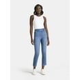 thumbnail image 2 of Time and Tru Women's High Rise Straight Leg Denim Jegging, 27.5" Inseam, Sizes XS-XXXL, 2 of 5