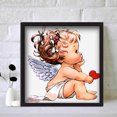 thumbnail image 4 of Cuadros Decorativos Kit de pintura de diamantes Ángel niño cuadro de pared de diamantes de imitación redondo completo DQrwqpou Nuevos Originales, 4 of 8