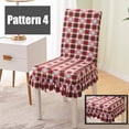 thumbnail image 1 of Asewon Chair Covers Soft Spandex Fit Stretch Short Dining Room Chair Covers with Printed Pattern, Banquet Chair Seat Protector Slipcover for Hone Party Hotel Wedding Ceremony, 1 of 2