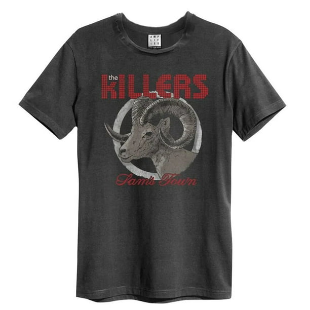 Amplified - Camiseta Sam's Town The Killers para Hombre (Carbón, Rojo)