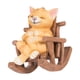 thumbnail image 4 of Mecedora Animal Estatua Pequeña Escultura Dibujos Animados Decorativo Micro Paisaje Gato amarillo, 4 of 9