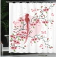thumbnail image 4 of Ambesonne Animal Shower Curtain, Mythical Phoenix Bird, 69"Wx84"L, Pink, 4 of 5