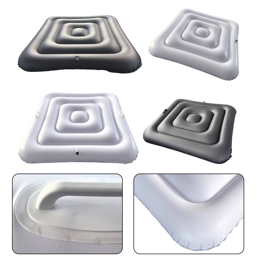 RANME Pvc Inflatable Pool Cover For Square Hot Tubs 135Cm Fast Inflation Reduces Debris And Maintains Water Temperature